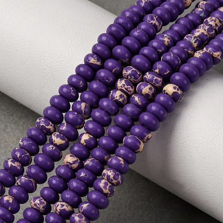 Dyed Synthetic Imperial Jasper Beads Strands G-F804-A01-01-1