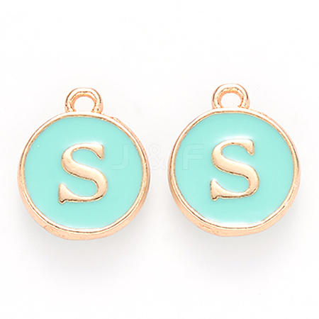 Golden Plated Alloy Enamel Charms LS-ENAM-S118-05S-1