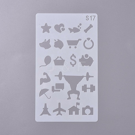 (Clearance Sale)Plastic Drawing Stencil DIY-WH0155-09-1