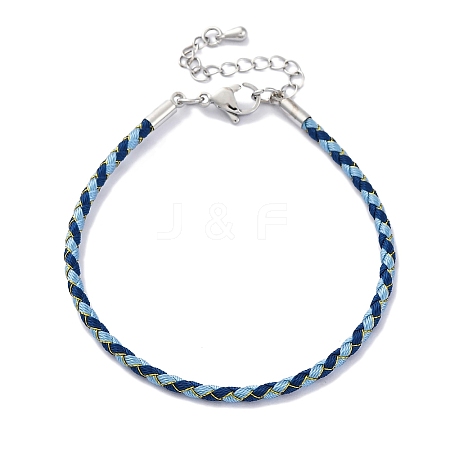 Polyester Cord Braided Bracelet Makings MAK-Z003-01P-19-1