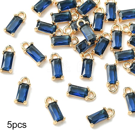 5Pcs Transparent Glass Charms GLAA-YW0004-40F-1