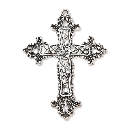 Tibetan Style Alloy Big Gothic Pendants X-TIBEP-A20541-AS-FF-1