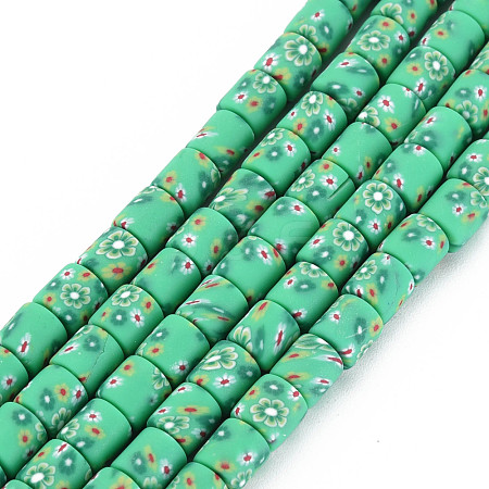 Handmade Polymer Clay Bead Strands CLAY-T020-10B-1