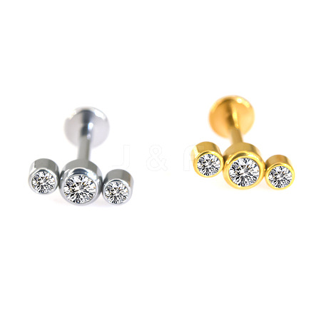 316L Surgical Stainless Steel & G23 Titanium Crystal Rhinestone Labrets for Women Men WG3A239-78-1