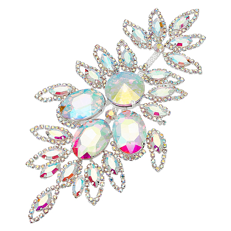 1Pc Brass Rhinestone Appliques DIY-FG0005-52A-1