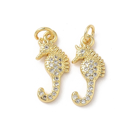 Brass Micro Pave Cubic Zirconia Pendants KK-D502-26B-G-1