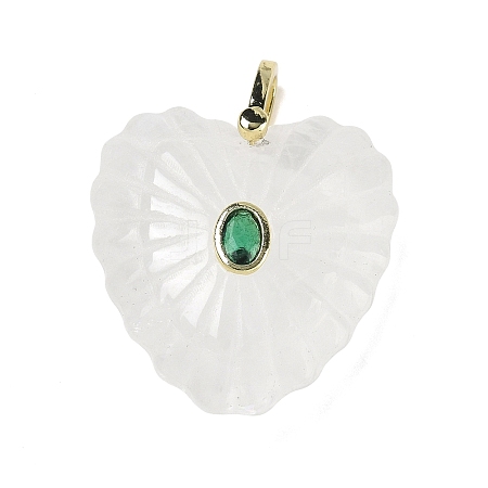 Natural Quartz Crystal Carved Pendants G-C276-01G-15-1