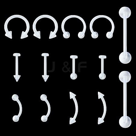 14Pcs 7 Style Acrylic Piercing Body Jewelry DIY-FS0005-41-1