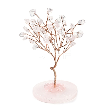 Natural Quartz Crystal Chips Tree Decorations DJEW-S001-01D-1