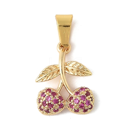 Brass Micro Pave Cubic Zirconia Pendants LS-STAS-V013-05G-1