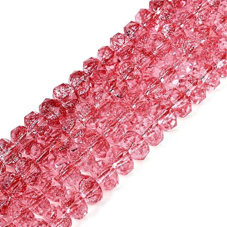Crackle Transparent Glass Beads Strands GLAA-N068-03A-09-1