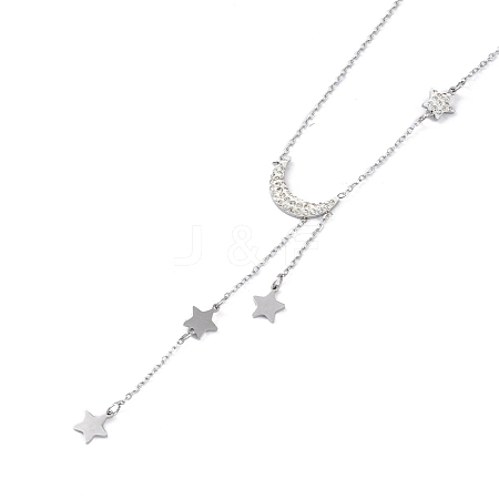 304 Stainless Steel with Polymer Clay Rhinestone Necklaces NJEW-G081-09P-1