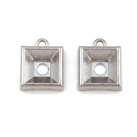 304 Stainless Steel Charm Rhinestone Settings SA-CBAC865-07D-P-1