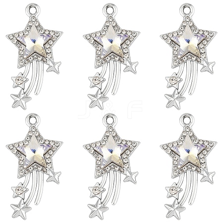 10Pcs Glass Pendants GLAA-YW0004-64B-01-1