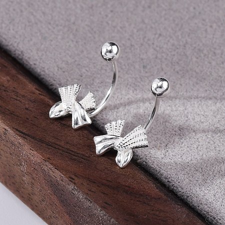 S999 Fine Silver Stud Earrings EJEW-F356-03S-1