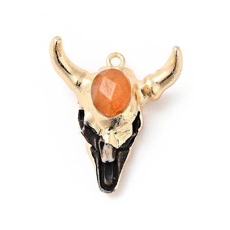 Faceted Natural Dyed Jade Pendants KK-E049-01KCG-01-1
