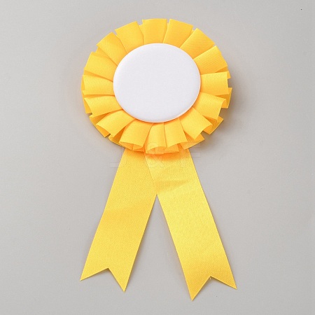 Award Ribbon Shape Iron Badge Pins JEWB-WH20002-04A-1