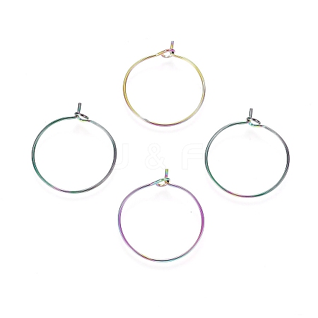 Ion Plating(IP) 316L Surgical Stainless Steel Hoop Earring Findings LS-STAS-D164-05M-1