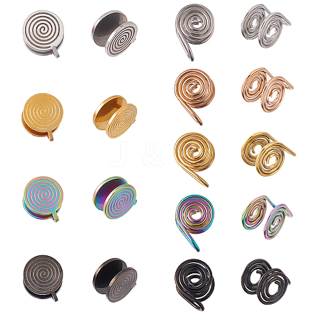 18Pcs 9 Styles 304 Stainless Steel Cuff Earrings EJEW-HS0001-19-1