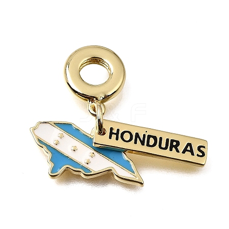 Brass Enamel European Dangle Charm LS-KK-CBAA632-24G-1