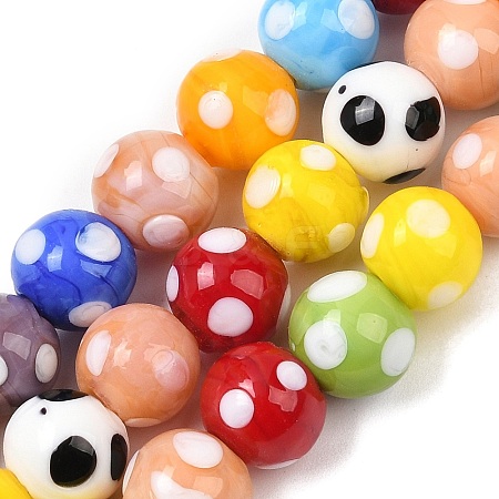 Handmade Lampwork Beads X-LAMP-D002-10mm-01C-1