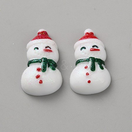 Christmas Opaque Resin Decoden Cabochons DIY-WH0430-833A-1