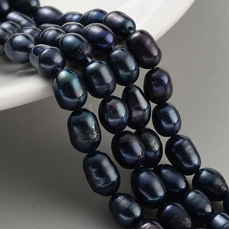 Dyed Natural Cultured Freshwater Pearl Beads Strands PEAR-P062-08C-1