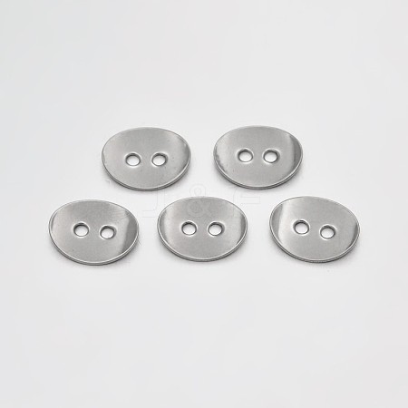 Stainless Steel Oval Buttons STAS-E091-01P-1