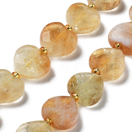 Natural Citrine Beads Strands G-B044-B10-01-1