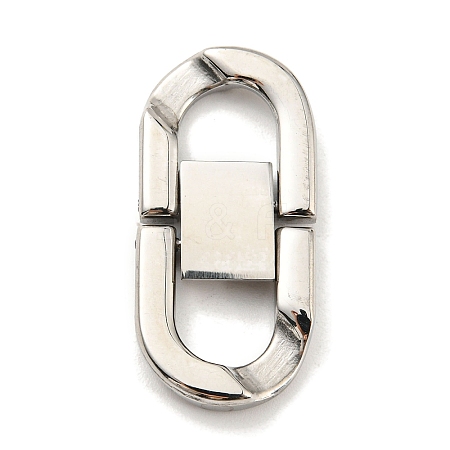 Non-Tarnish 304 Stainless Steel Fold Over Clasps LS-STAS-D026-01C-P-1