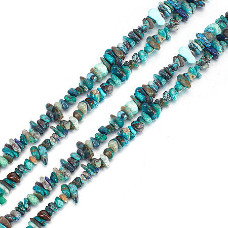 GOMAKERER 2 Strands Natural Chrysocolla Beads Strands G-GO0001-40-1