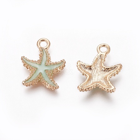 Alloy Enamel Pendants PALLOY-F224-10G-01-1