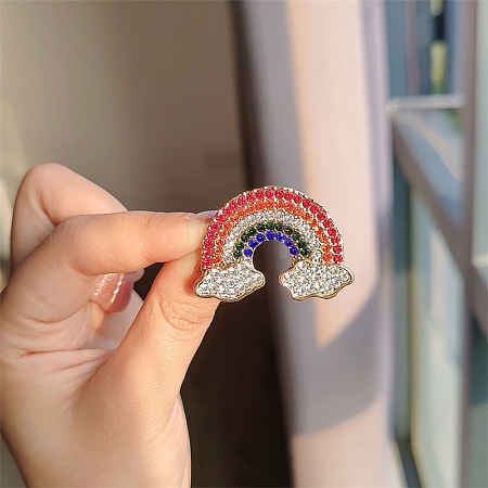 Rainbow Rhinestone Brooch PW-WG3362F-01-1