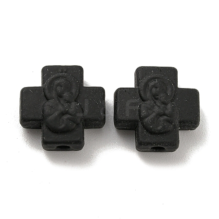Spray Painted Alloy Beads FIND-G064-14-1