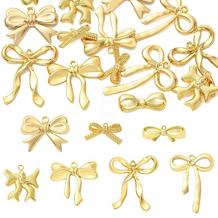 14Pcs 7 Styles Rack Plating Brass Pendants KK-TA0002-89-1
