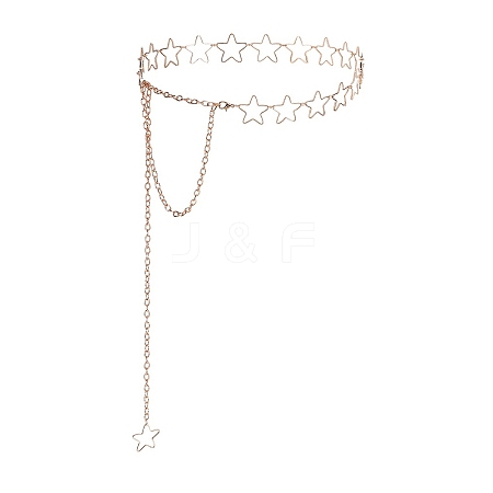 Hollow Out Alloy Star Link Chain Waist Belly Chains for Women FS-WGA1E3D-01-1