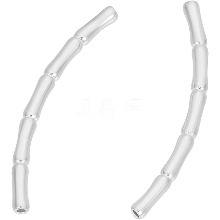 6Pcs Sterling Silver Tube Beads STER-BBC0007-47B-1