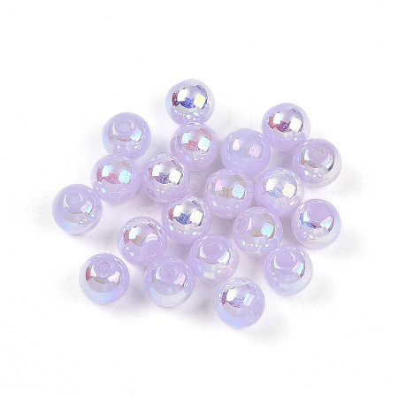 Electroplate Pearlized Glass Pearl Beads EGLA-T021-14A-08-1