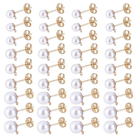 150Pcs 304 Stainless Steel Stud Earring Findings STAS-ME0001-36-1