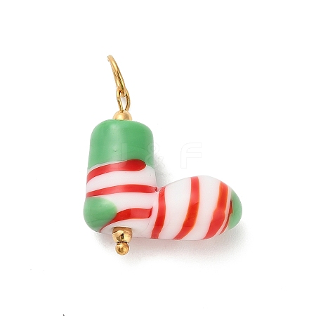 Christmas Handmade Lampwork Pendants STAS-C147-03E-1