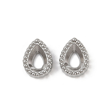 304 Stainless Steel Rhinestone Cabochon Settings STAS-G356-04P-01-1