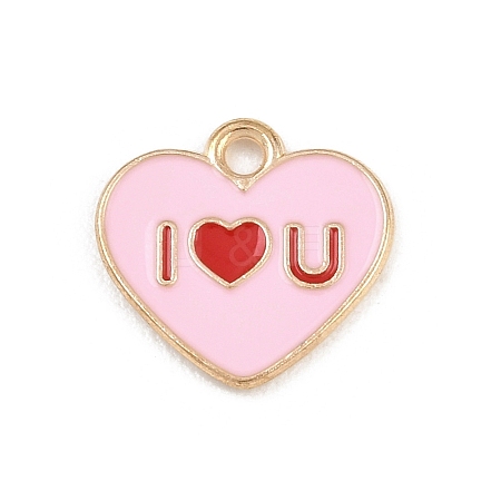 Valentine's Day Alloy Enamel Pendants ENAM-I084-01KCG-24-1