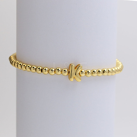 Brass Beaded Stretch Bracelets for Women FS-WG560D0-11-1