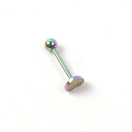 316L Stainless Steel Heart Straight Barbell Piercing Tongue Rings for Women Men WG6D50F-02-1