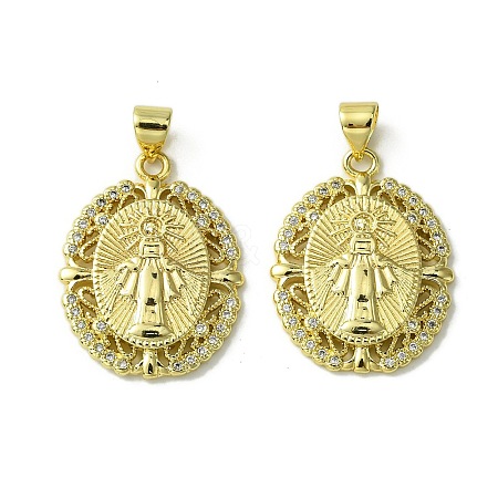 Brass Micro Pave Cubic Zirconia Pendants KK-H472-53M-G-1