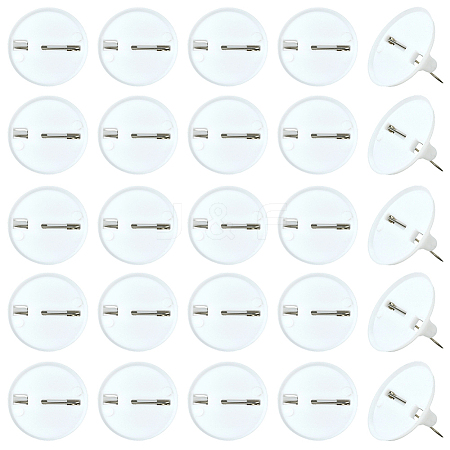 80Pcs Plastic Brooch Base Settings KY-SC0002-39B-1