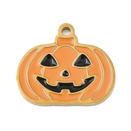 Halloween 304 Stainless Steel Enamel Pendants LS-FIND-I068-01G-06-1