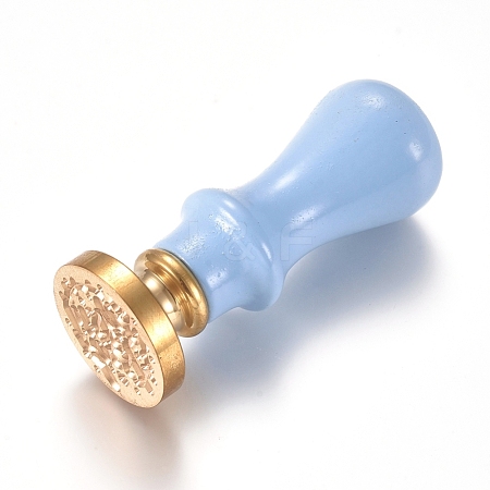 Brass Wax Seal Stamps AJEW-WH0113-41A-1