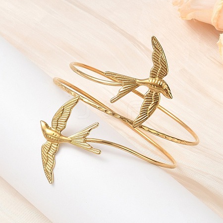 304 Stainless Steel Open Upper Arm Cuff Bangles for Women SA-CBA2C9D-06C-1