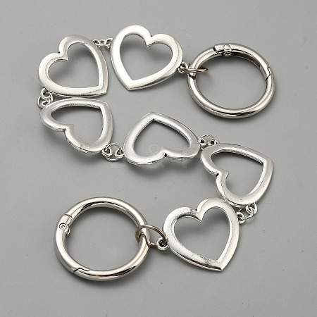 Alloy Heart Boot Strap Chains AJEW-WH0348-444P-1